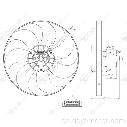 Ventilador de refrigeración del radiador del coche para VW SHARAN POLO